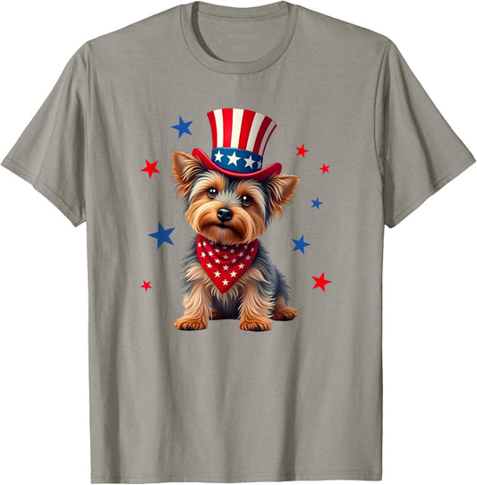 Yorkie, 4th Of July, Yorkshire Terrier, Patriotic T-shirt