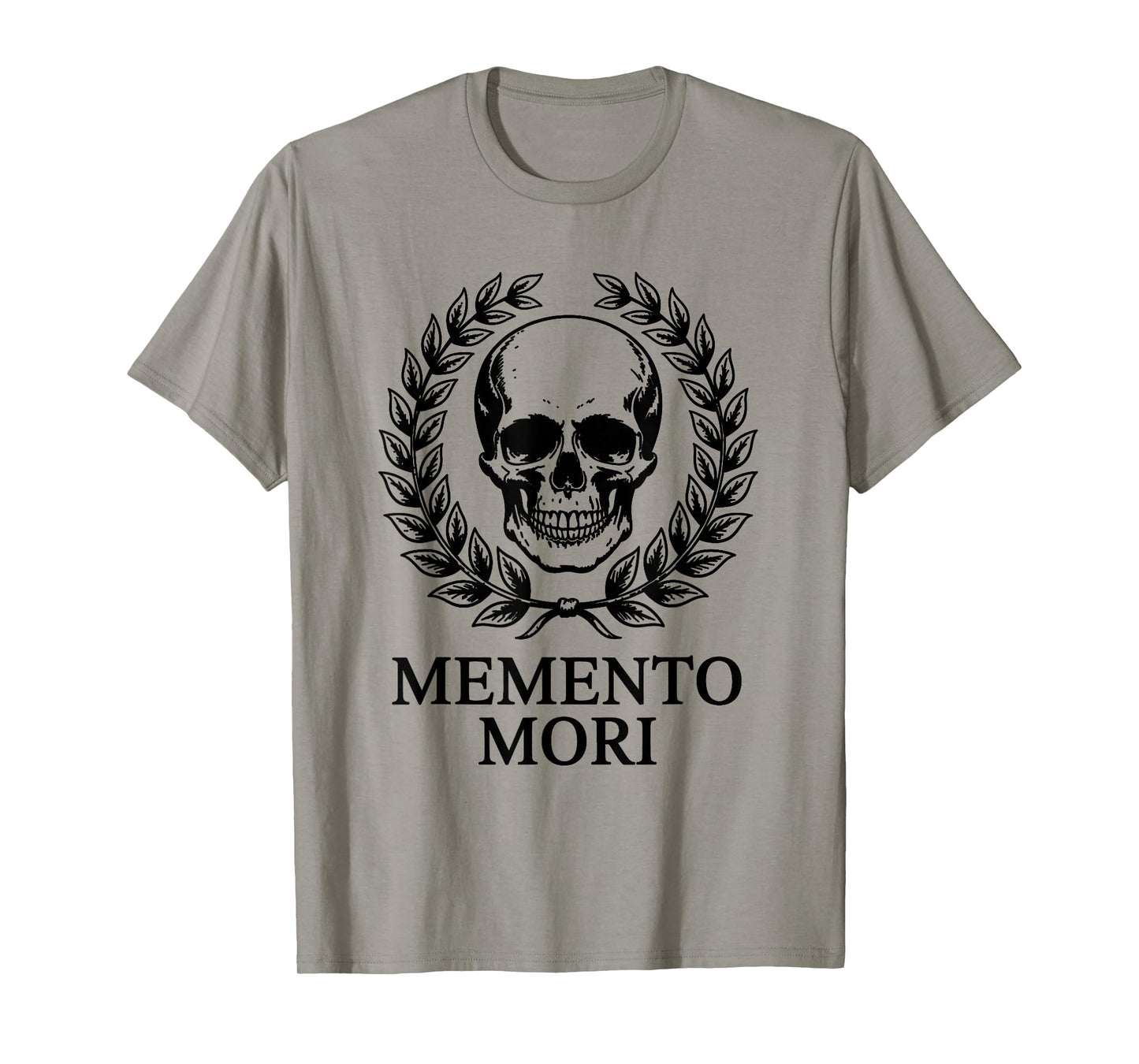 Memento Mori Dark Academia Skull and Laurel Wreath T-Shirt