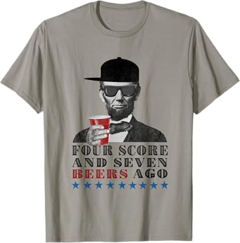 Funny Beer Drinkers Political Party Honest Abe T-Shirt