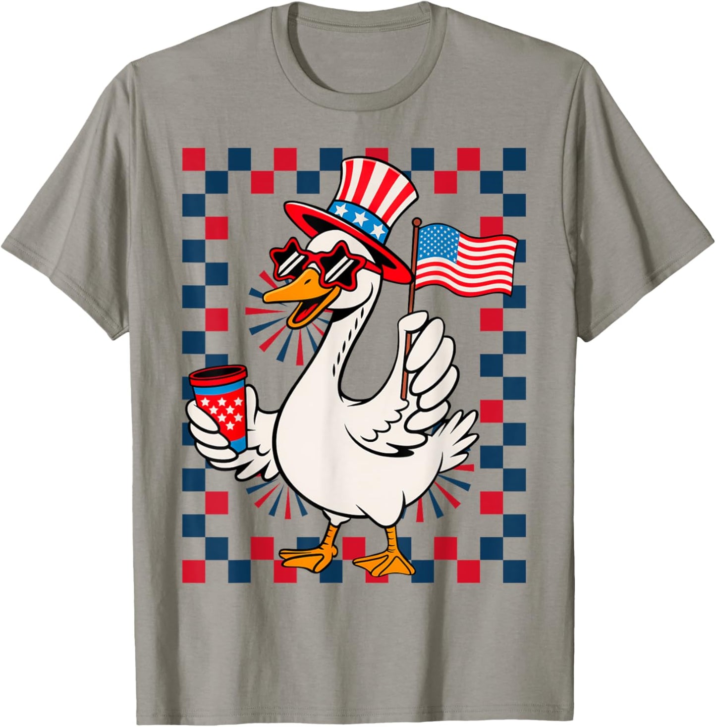 Patriotic Goose Tee - Celebrate July 4th In Style! T-shirt