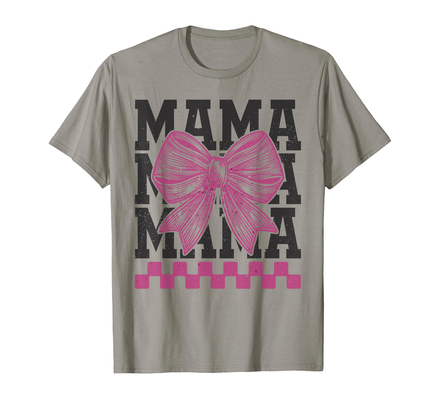 Checkered Mama Coquette Bow Mother's Day New Mom Mommy Women T-Shirt