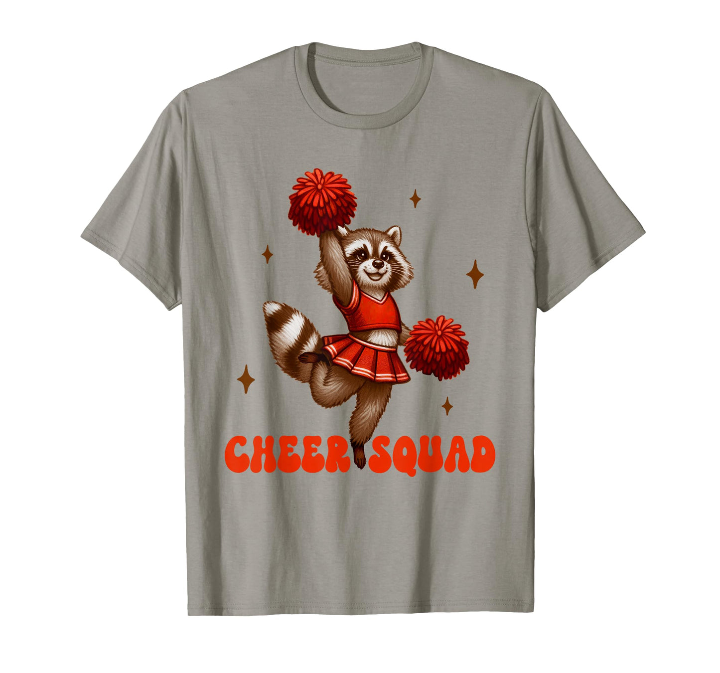 Cheerleading Cheerleader Raccoon Cheer Squad Women Girl T-Shirt