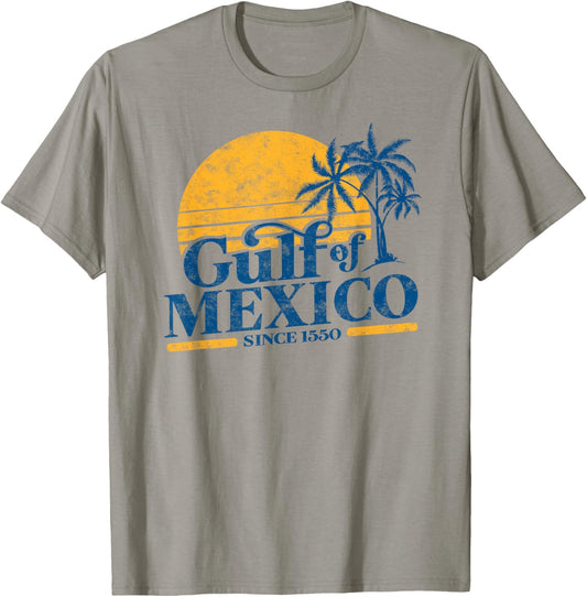 Gulf of Mexico Est. 1550 Retro Vintage T-Shirt
