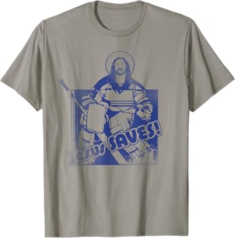 Jesus Saves Funny Hockey Adult T Shirt T-Shirt