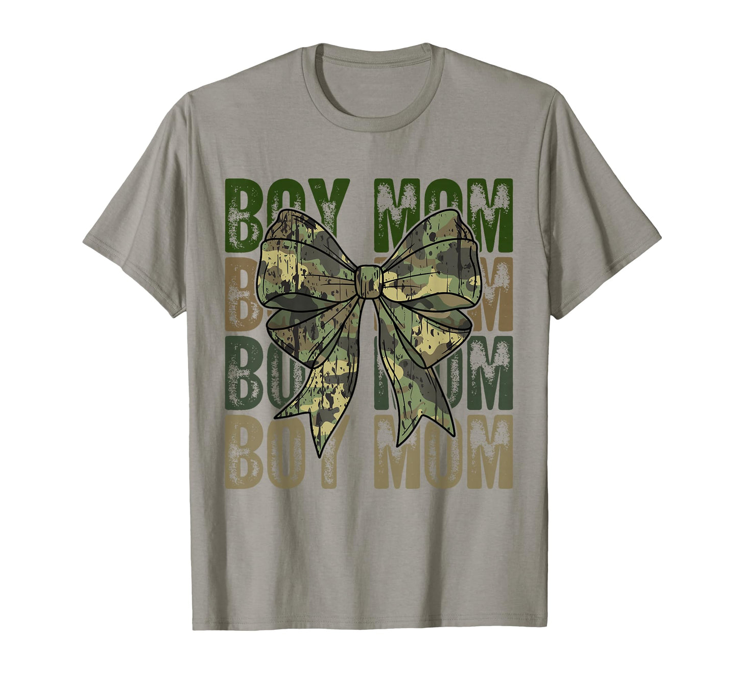 Boy Mom Camo Coquette Bow Camouflage Mama Mom Hunting Season T-Shirt