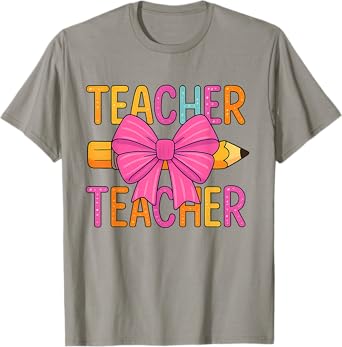 Coquette Bow Gifts Teacher Happy First Day Back To School T-Shirt