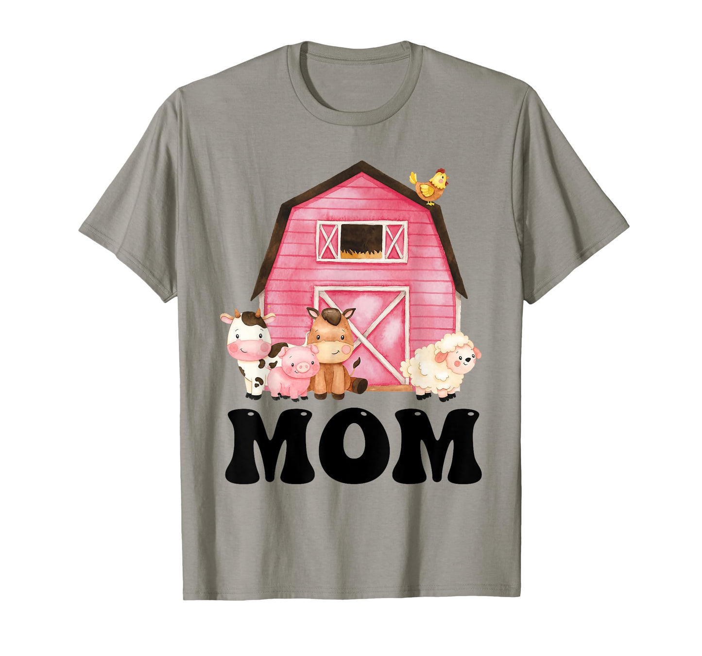 Funny Mom Farm Animals Birthday Theme Matching Family T-Shirt