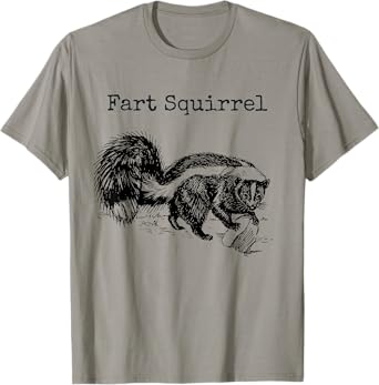 Funny Fart Squirrel Skunk Wrong Animal Name Stupid Gag Joke T-Shirt