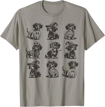 Dachshund Halloween Spooky Dog Wiener T-Shirt