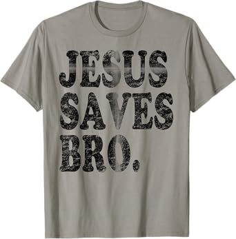 Jesus Saves Bro Vintage Hidden Christian Cross T-Shirt