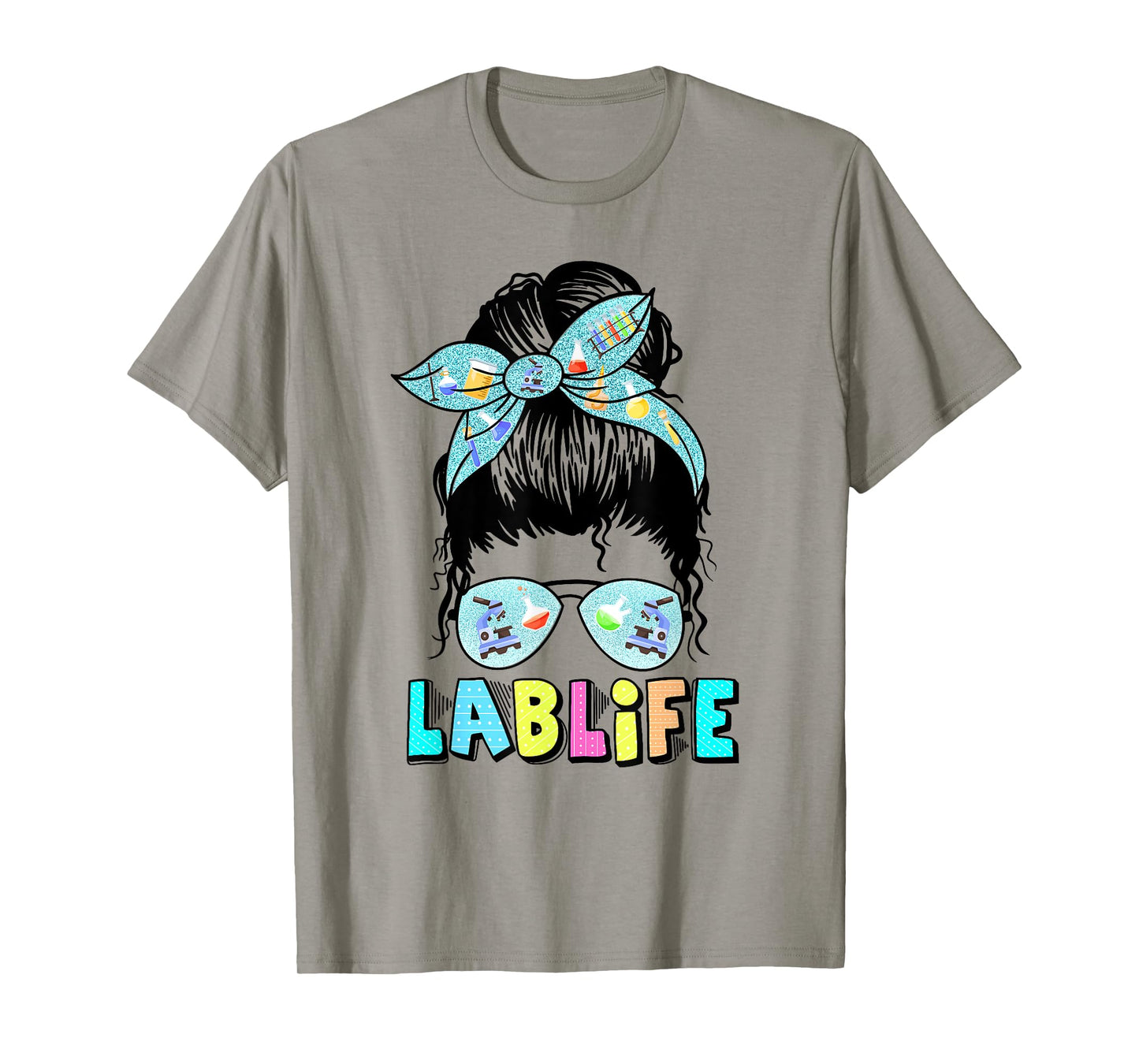 Lab Life Messy Bun Lab Week 2025 Medical Lab Science T-Shirt