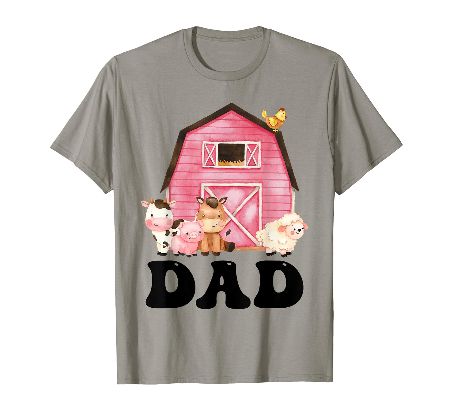 Funny Dad Farm Animals Birthday Theme Matching Family T-Shirt