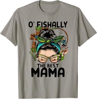 O'fishally The Best Mama Sunglasses Turban Blue T-Shirt