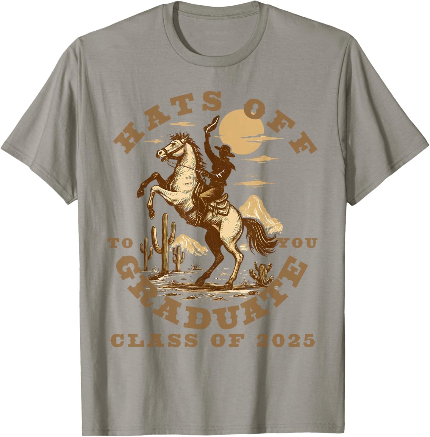 Hats Off Graduate 2025 Western Cowboy Graduation Senior 2025 T-Shirt