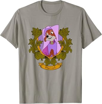 Disney Robin Hood Marian Vintage Floral Portrait T-Shirt