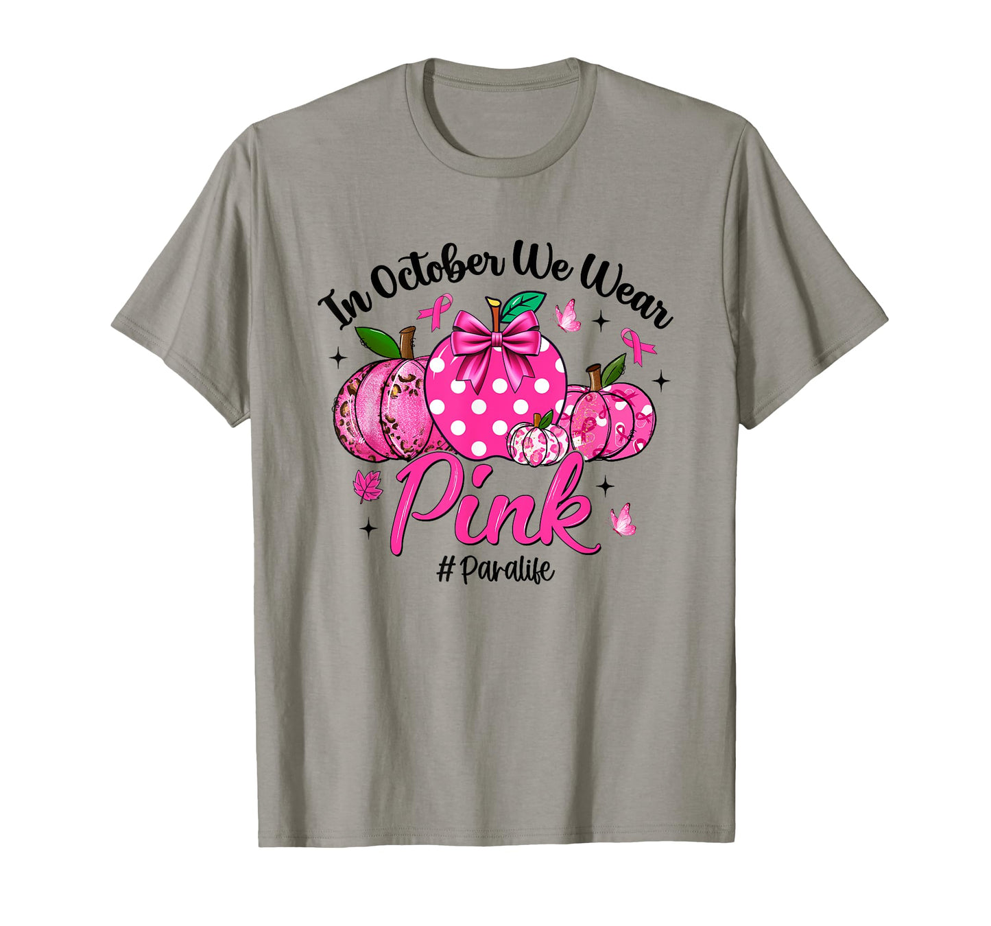 in October We Wear Pink para Life Breast Cancer T-Shirt