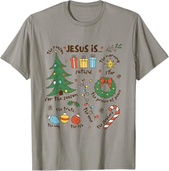 Christmas Christian Jesus Snowman Christian Religious T-Shirt