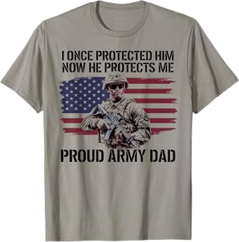 Proud Army Dad US Flag Military Father's Day Gift T-Shirt