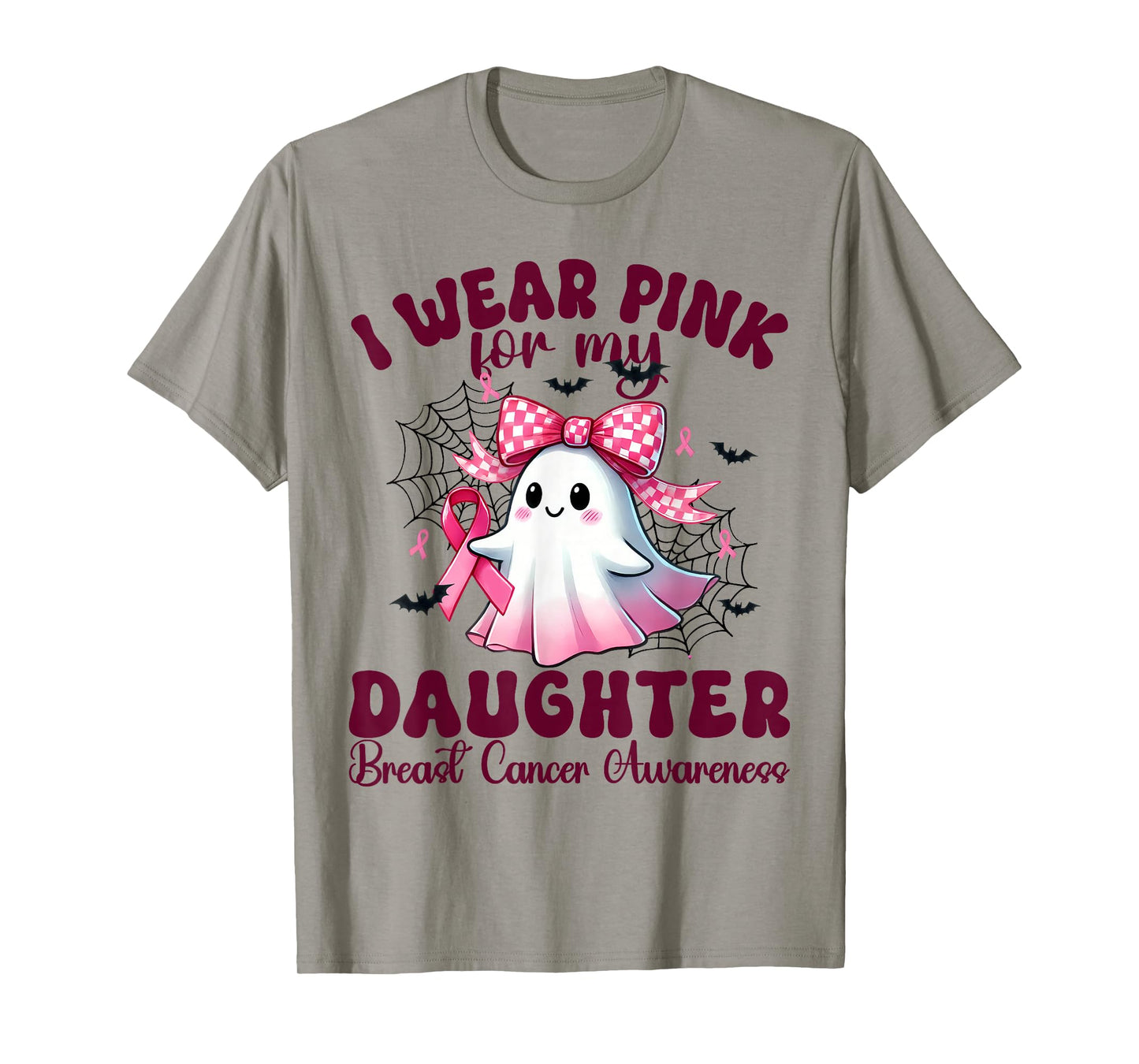 I Wear Pink for Daughter Breast Cancer Awareness halloween T-Shirt