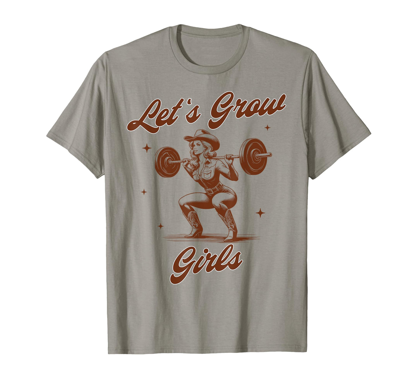 Fitness Workout Cowgirl Muscle Mommy Let's Grows Girls T-Shirt