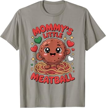 Mommy's Little Meatball Love Italian Kid Funny T-Shirt