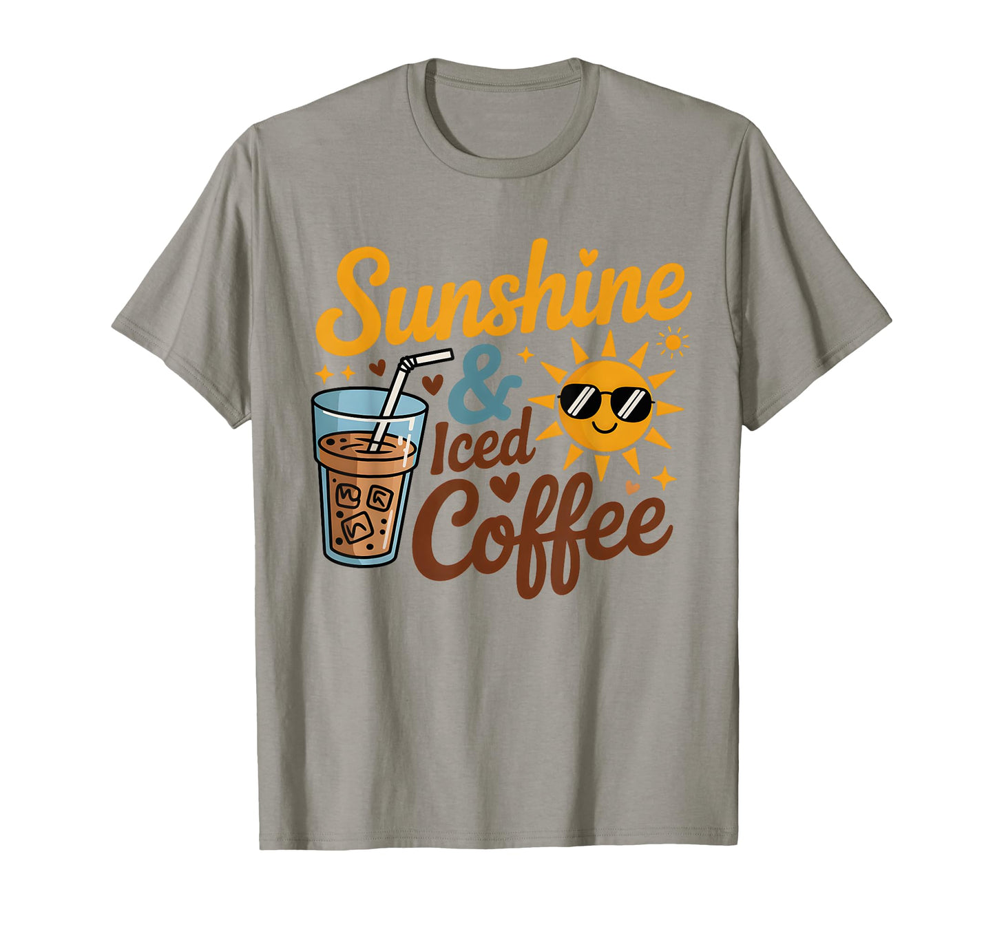 Sunshine and Iced Coffee Lover Summer Drink T-Shirt