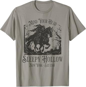 Funny Mind Your Head Sleepy Hollow Headless Spooky Halloween T-Shirt