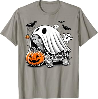 Halloween Turtle Ghost Pumpkin Costume Terrapin Tortoise T-Shirt