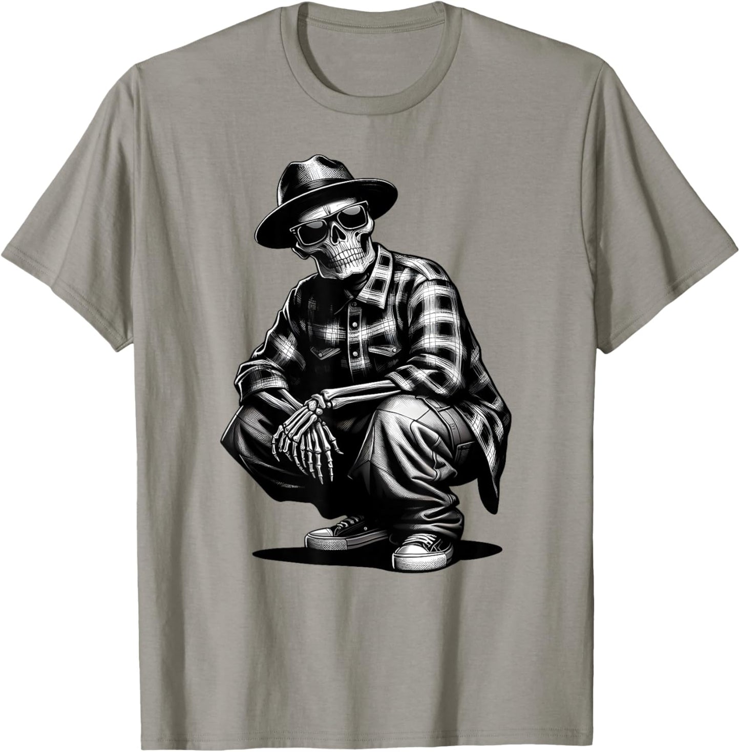 90s Cholo Chicano Homie Cool Mexican Gangster Skeleton Skull T-Shirt