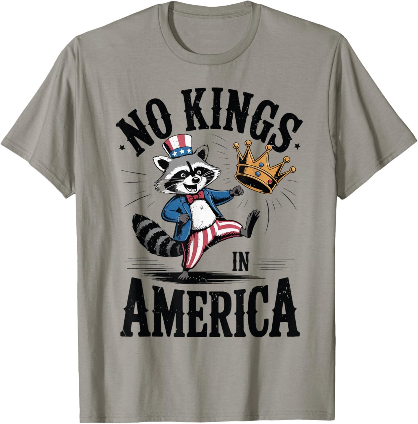 No Kings America Funny Raccoon 4th July Trash-panda Toddler T-shirt
