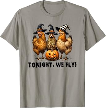 Tonight We Fly Halloween Chicken Fall Farm Animals T-Shirt