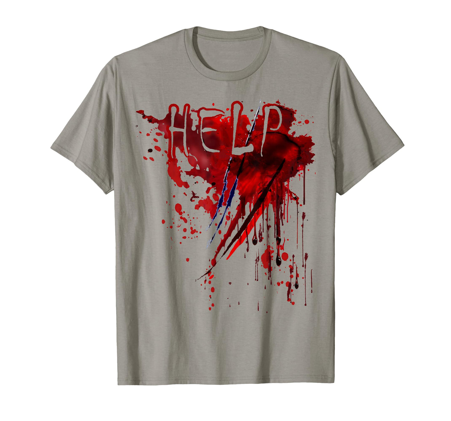 Bloody Shirt Help Blood Splatter Halloween Blood Stained T-Shirt