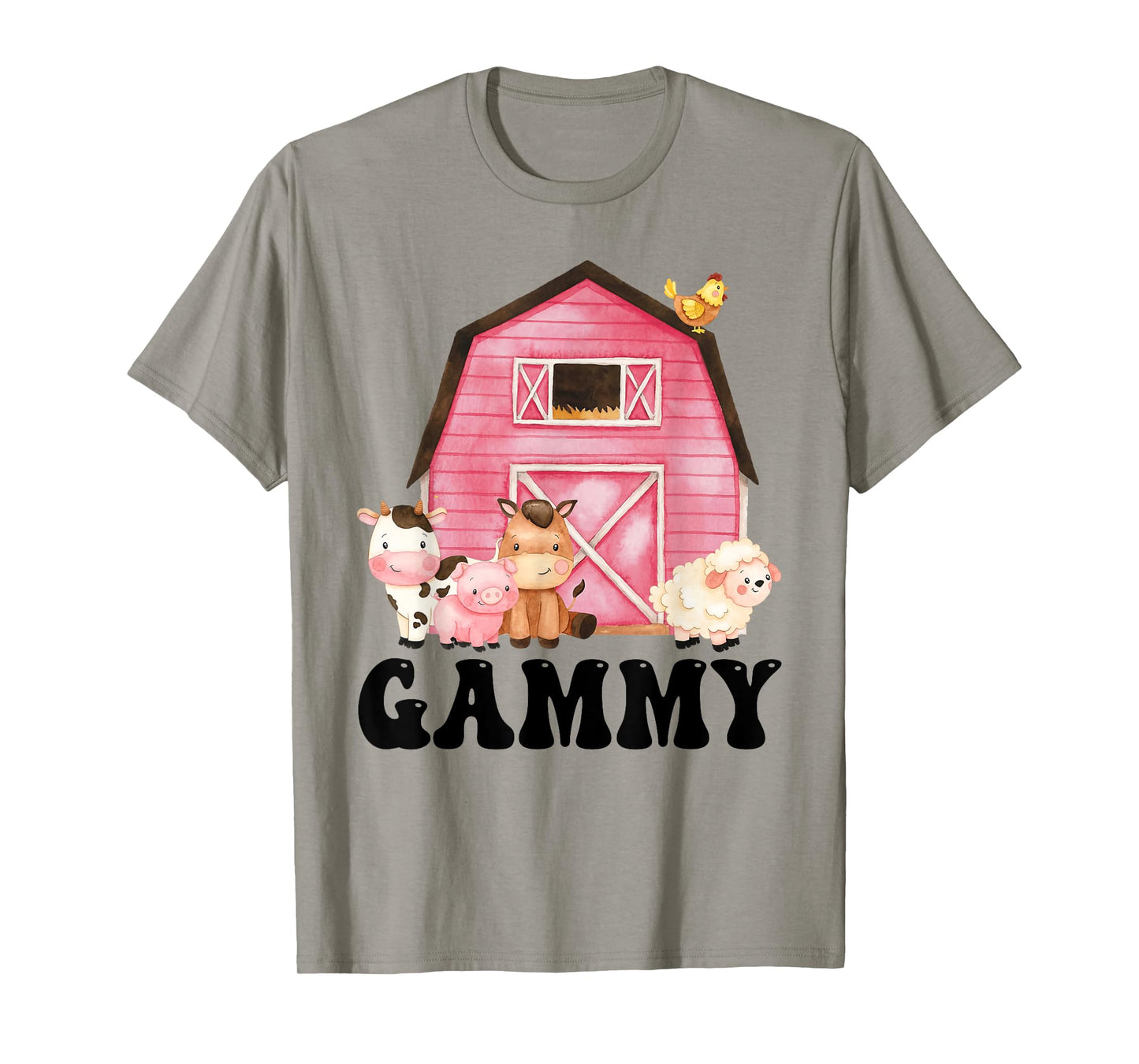 Funny Gammy Farm Animals Birthday Theme Matching Family T-Shirt