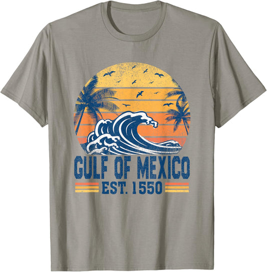 Gulf of Mexico Estd 1550 Retro Vintage Historical T-Shirt
