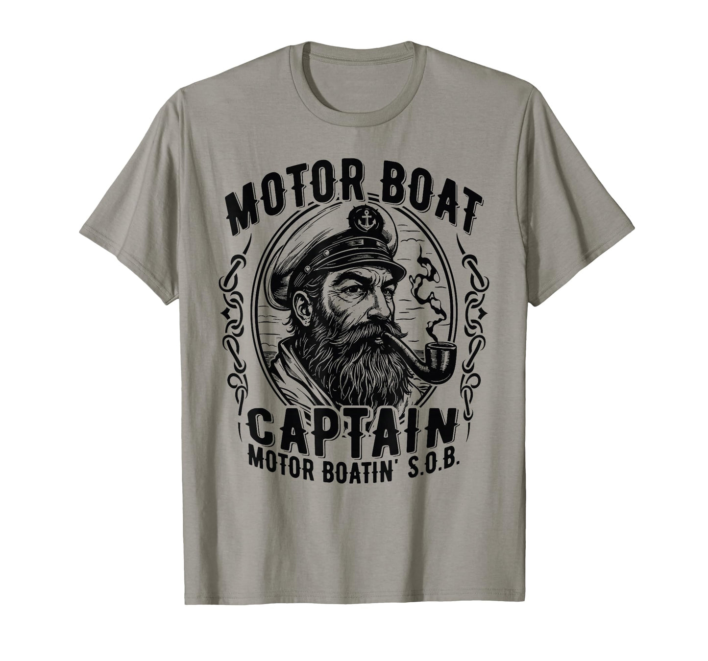 Motor Boatin' S.O.B. Vintage Pontoon Captain on the Lake T-Shirt