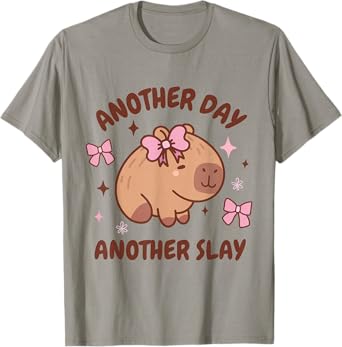 Another Day Another Slay Cute Capybara Lover Kawaii Amine T-Shirt