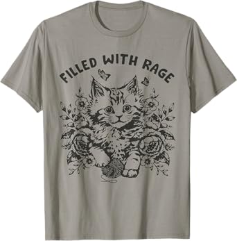 Cat Filled With Rage T-Shirt for Men Women