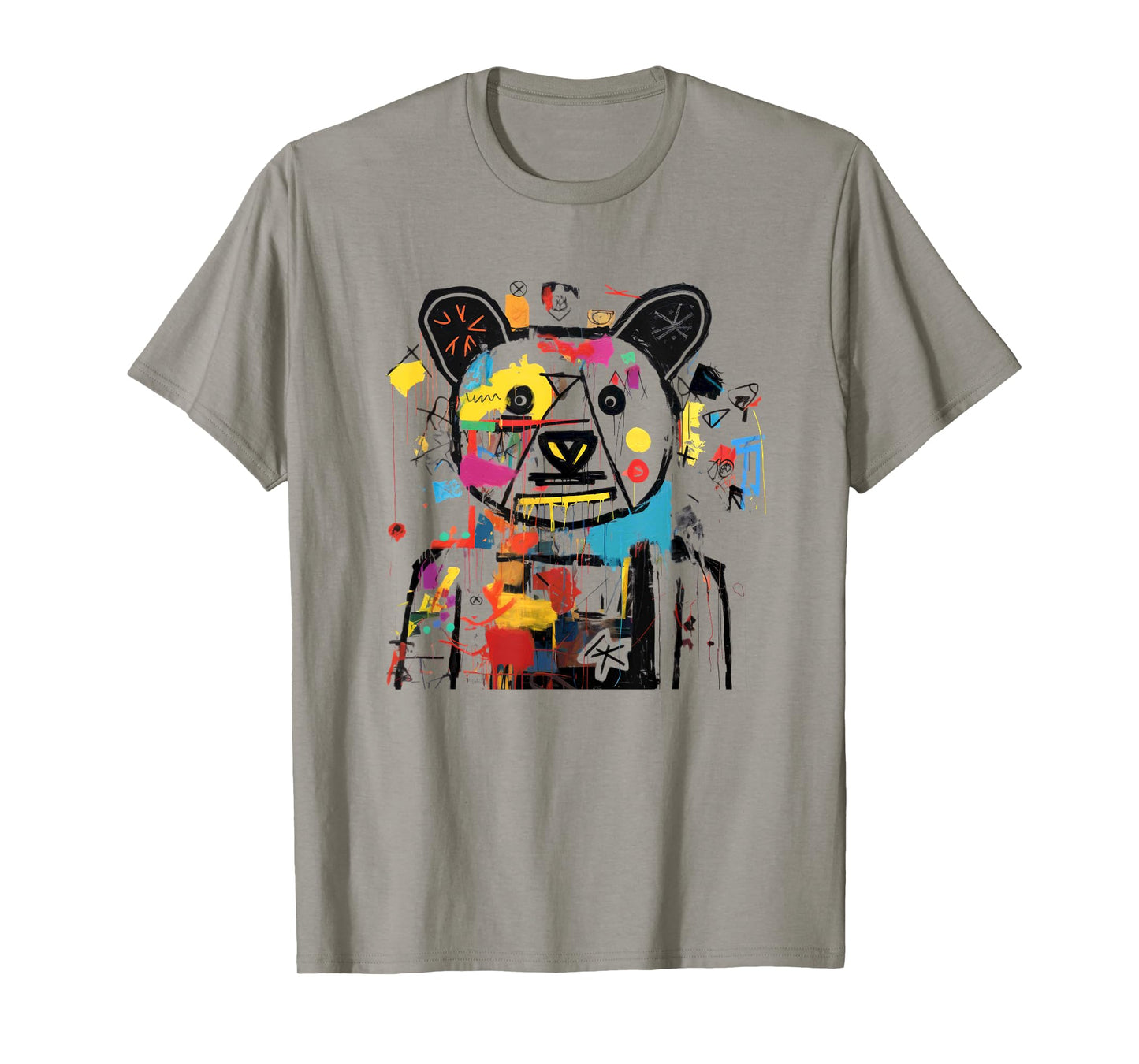 Vibrant Bear Graffiti Urban Street Style T-Shirt