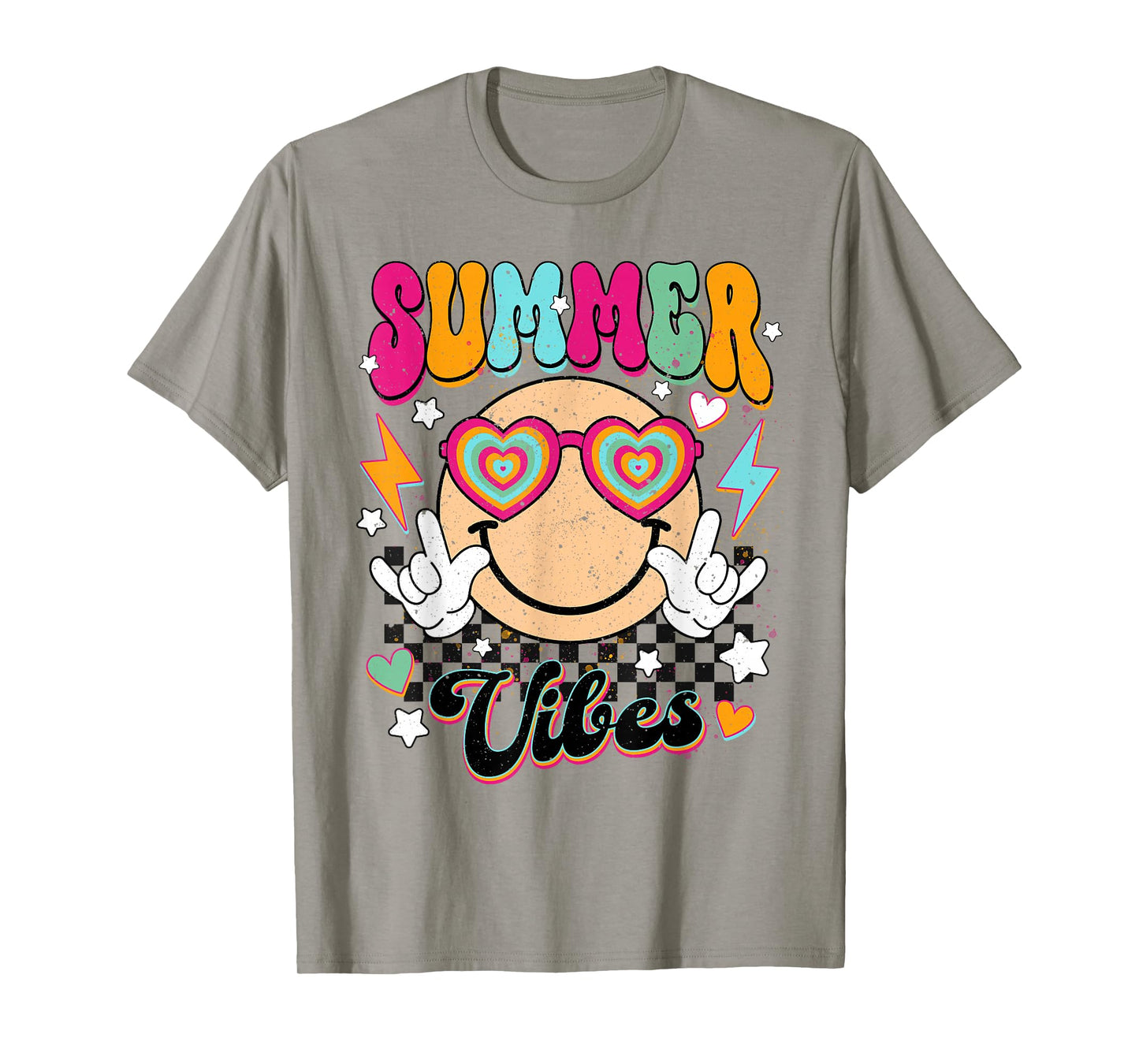 Retro Summer Vibes For Women Men Kids Summer Vacation T-Shirt