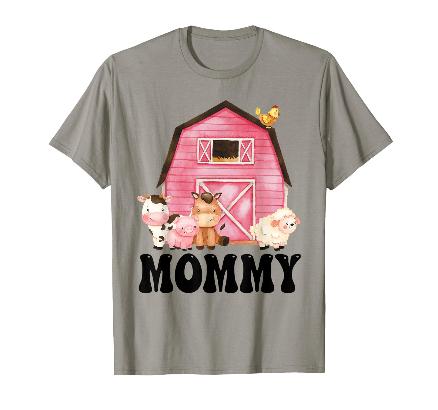 Funny Mommy Farm Animals Birthday Theme Matching Family T-Shirt