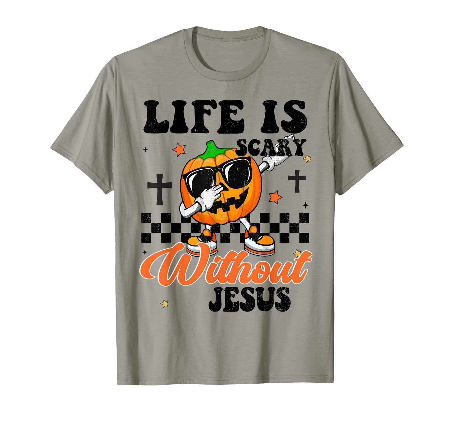 Life Is Scary Without Jesus Halloween Christian Boy Toddler T-Shirt