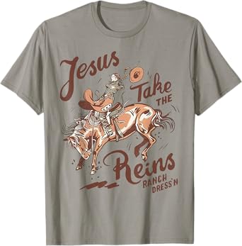 Jesus Take The Reins Vintage Cowboy T-Shirt