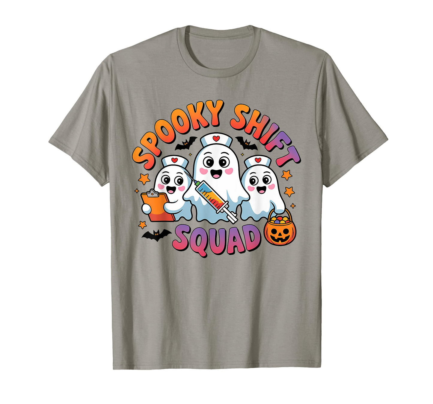 Night Shift Boo Squad Health Worker Halloween Ghost Nurse T-Shirt