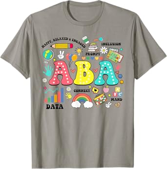 ABA therapist behavior analyst autism therapy RBT floral T-Shirt