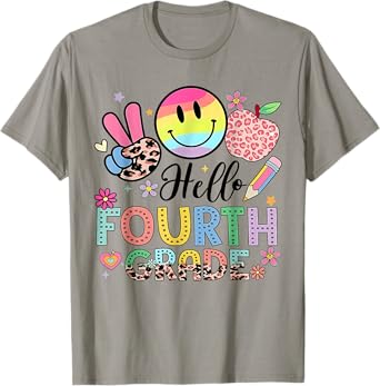 Hello 4th Grade Teacher Back to School T-Shirt