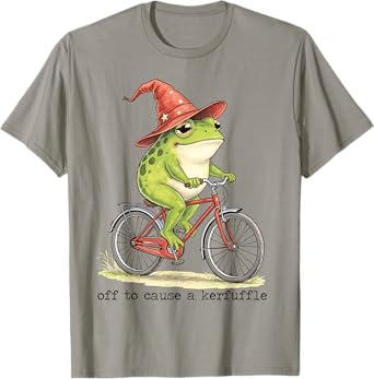 Off To Cause A Kerfuffle Frog Meme Troublemaker Weirdcore T-Shirt