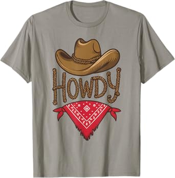 Cowboy Hat Cowgirl Country Chic Rodeo Rustic Western Howdy T-Shirt