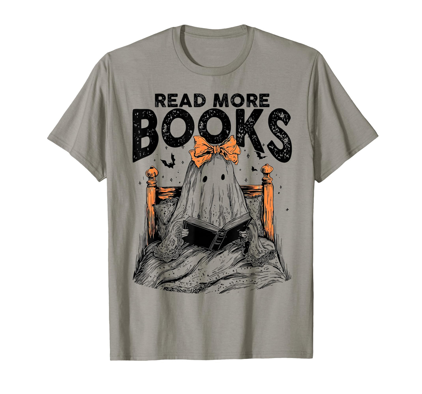 Cute Booooks Ghost Read More Books Funny Teacher Halloween T-Shirt