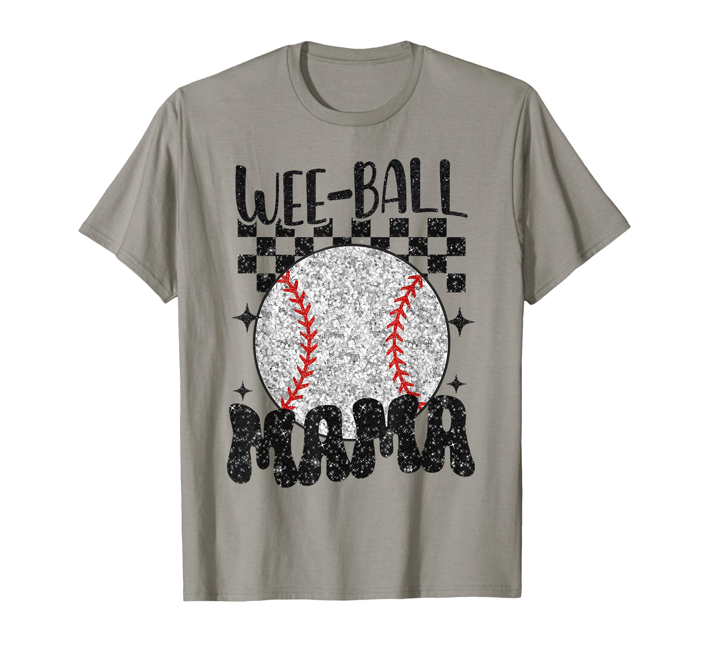 Wee Ball Mama Leopard Baseball Player Mom Life Mothers Day T-Shirt