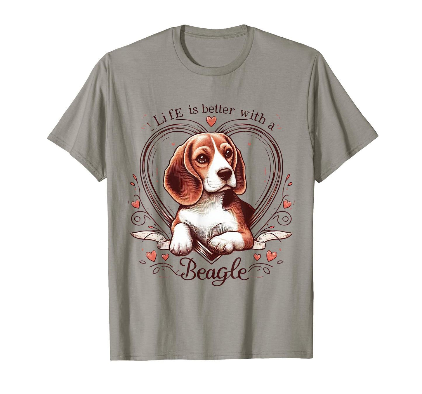 Life is Better with a Beagle Cute Dog Lover Gift Men Women T-Shirt